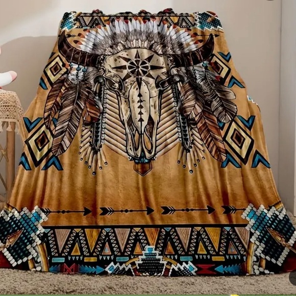 Blanket so cozy!American Native Blanket,Throw Blanket 51.18 inches by 59.06 NWOT - Picture 5 of 5
